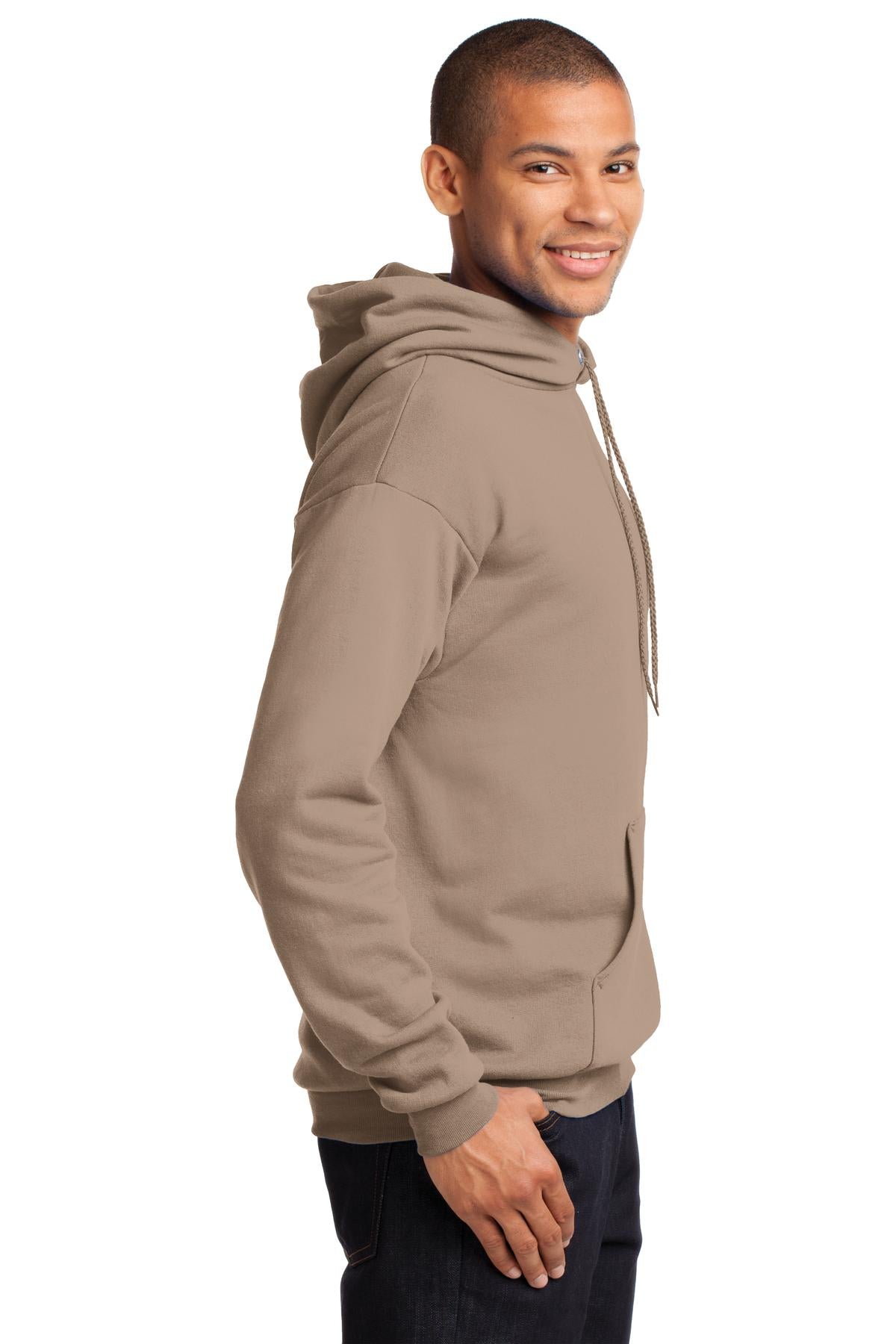 Port & Company® - Core Fleece Pullover Hooded Sweatshirt. PC78H [Sand] - DFW Impression