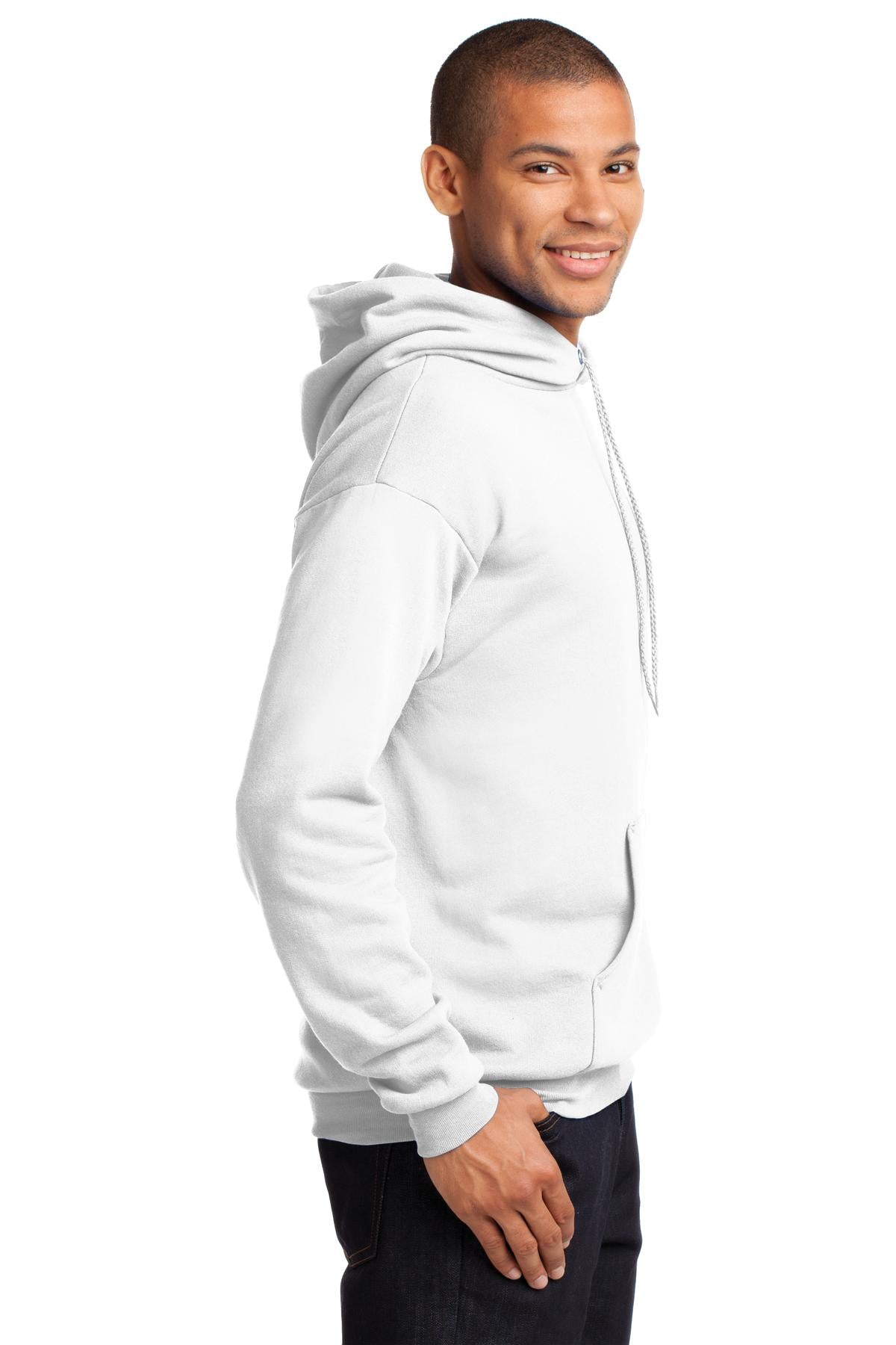 Port & Company® - Core Fleece Pullover Hooded Sweatshirt. PC78H [White] - DFW Impression