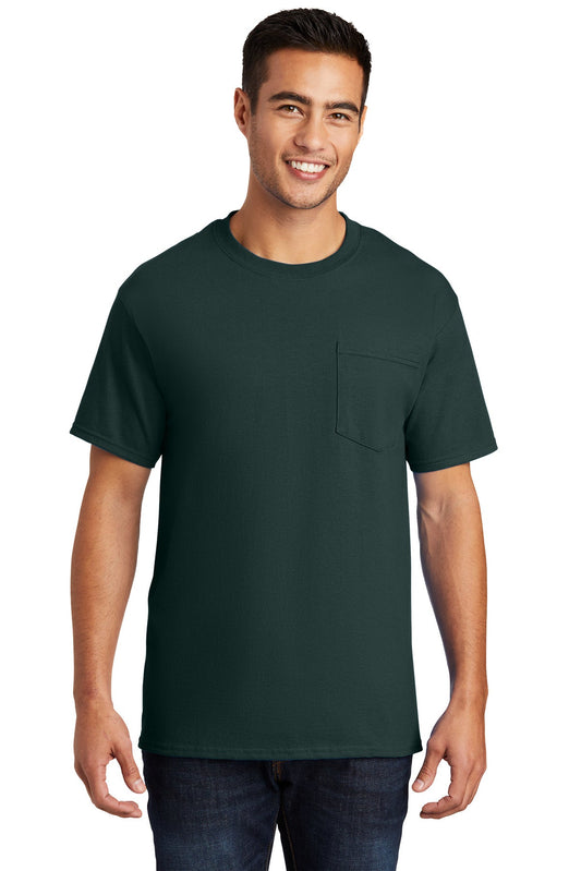 Port & Company® - Essential Pocket Tee. PC61P [Dark Green] - DFW Impression