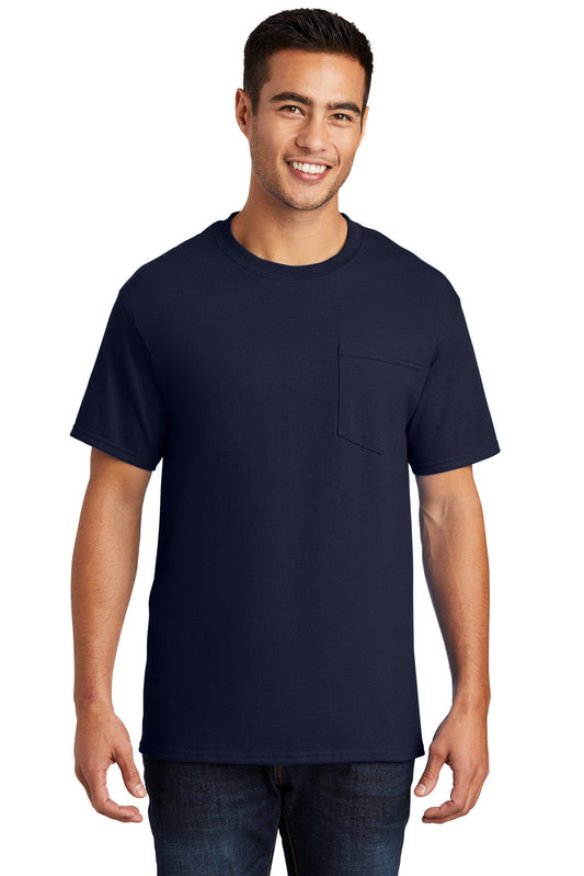 Port & Company® - Essential Pocket Tee. PC61P [Deep Navy] - DFW Impression