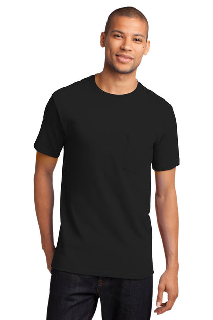 Port & Company® - Essential Pocket Tee. PC61P [Jet Black] - DFW Impression