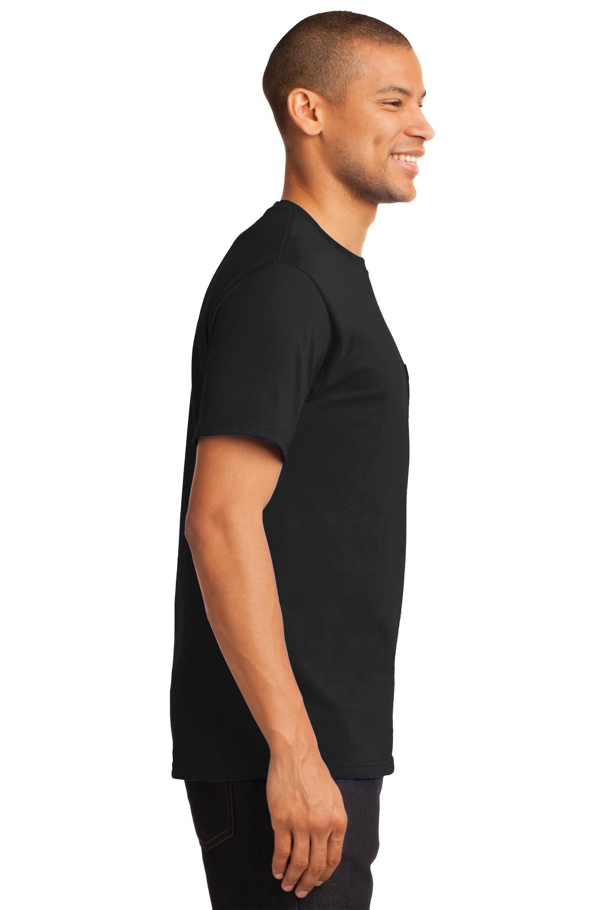 Port & Company® - Essential Pocket Tee. PC61P [Jet Black] - DFW Impression