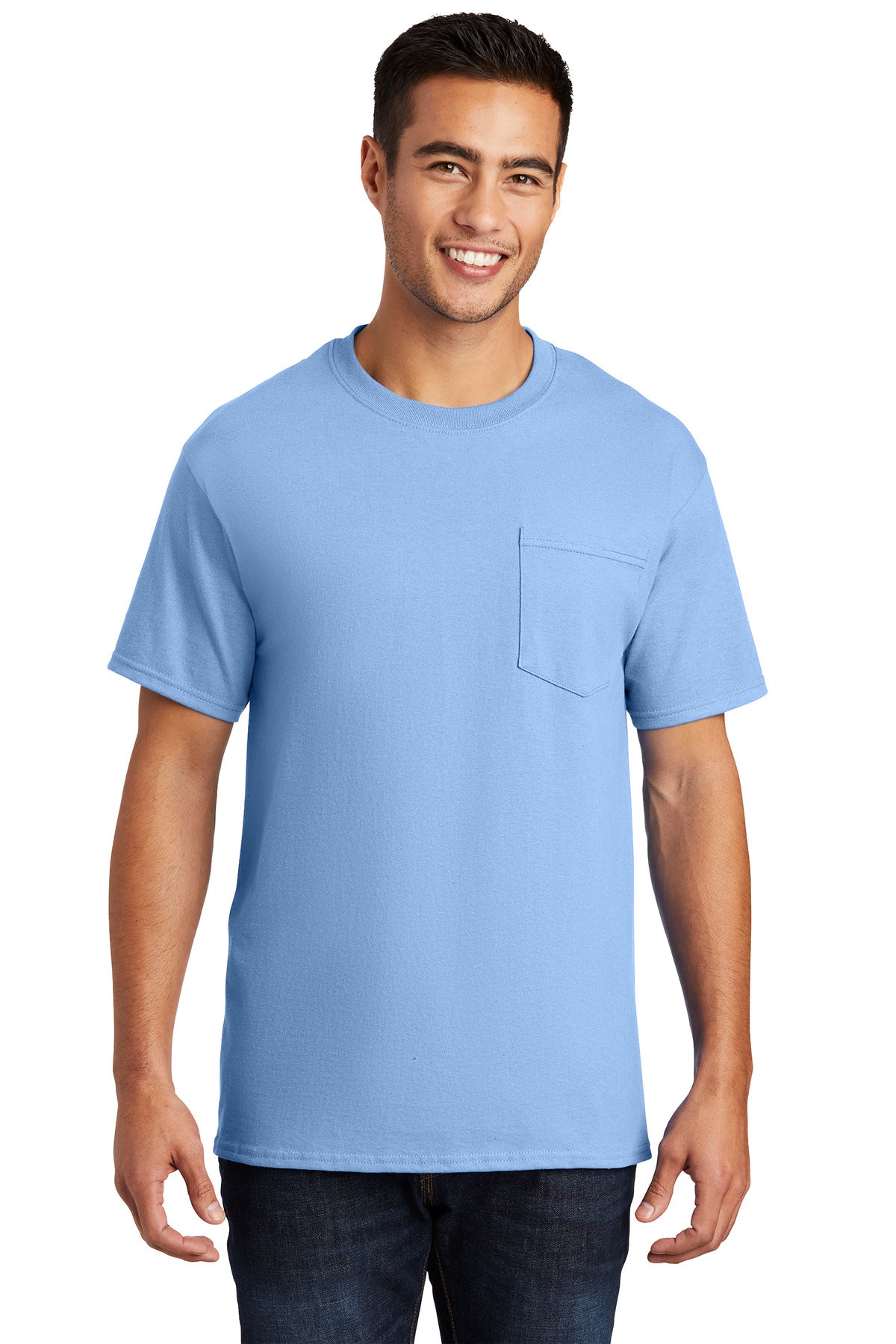 Port & Company® - Essential Pocket Tee. PC61P [Light Blue] - DFW Impression