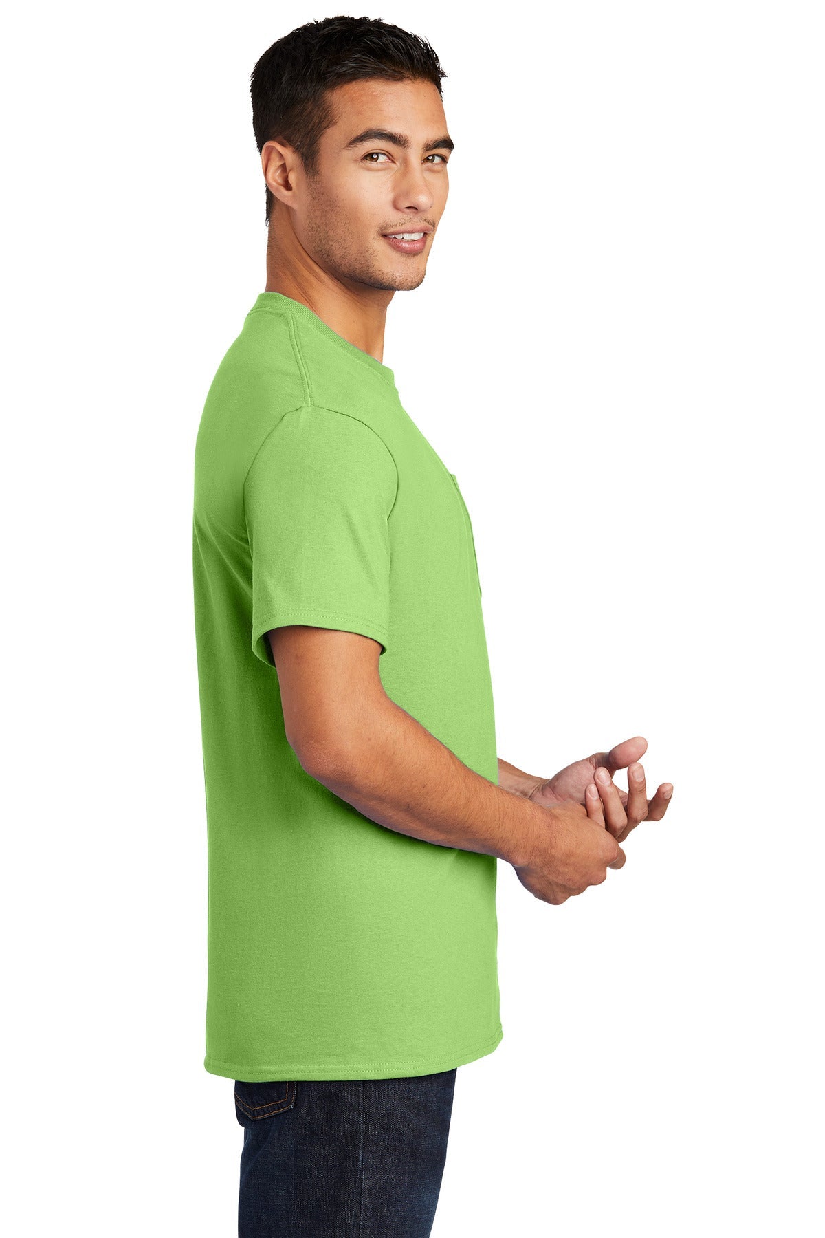 Port & Company® - Essential Pocket Tee. PC61P [Lime] - DFW Impression