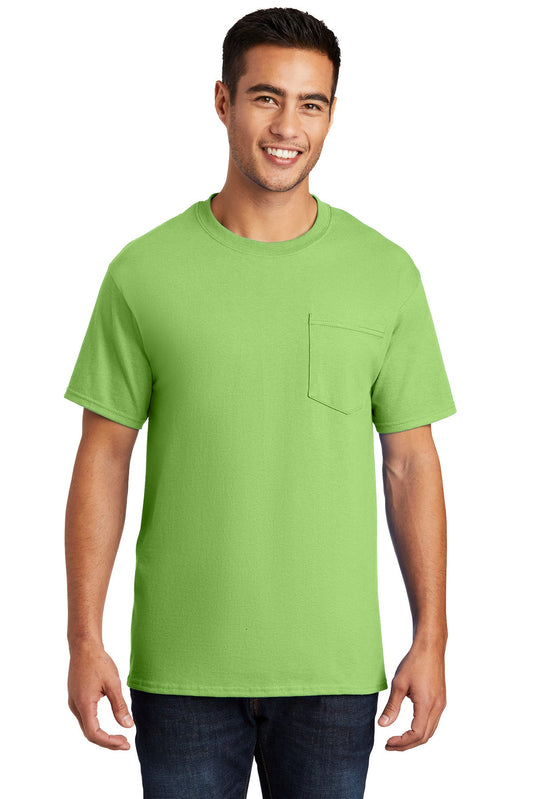 Port & Company® - Essential Pocket Tee. PC61P [Lime] - DFW Impression