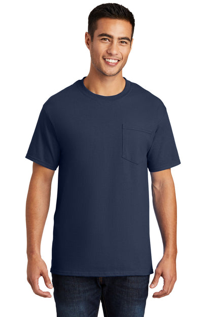 Port & Company® - Essential Pocket Tee. PC61P [Navy] - DFW Impression