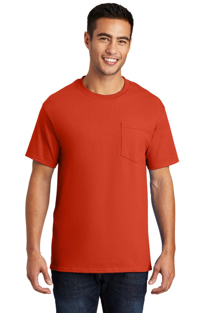 Port & Company® - Essential Pocket Tee. PC61P [Orange] - DFW Impression