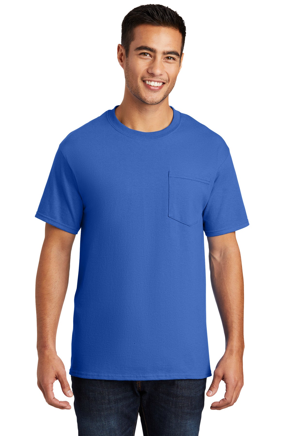 Port & Company® - Essential Pocket Tee. PC61P [Royal] - DFW Impression