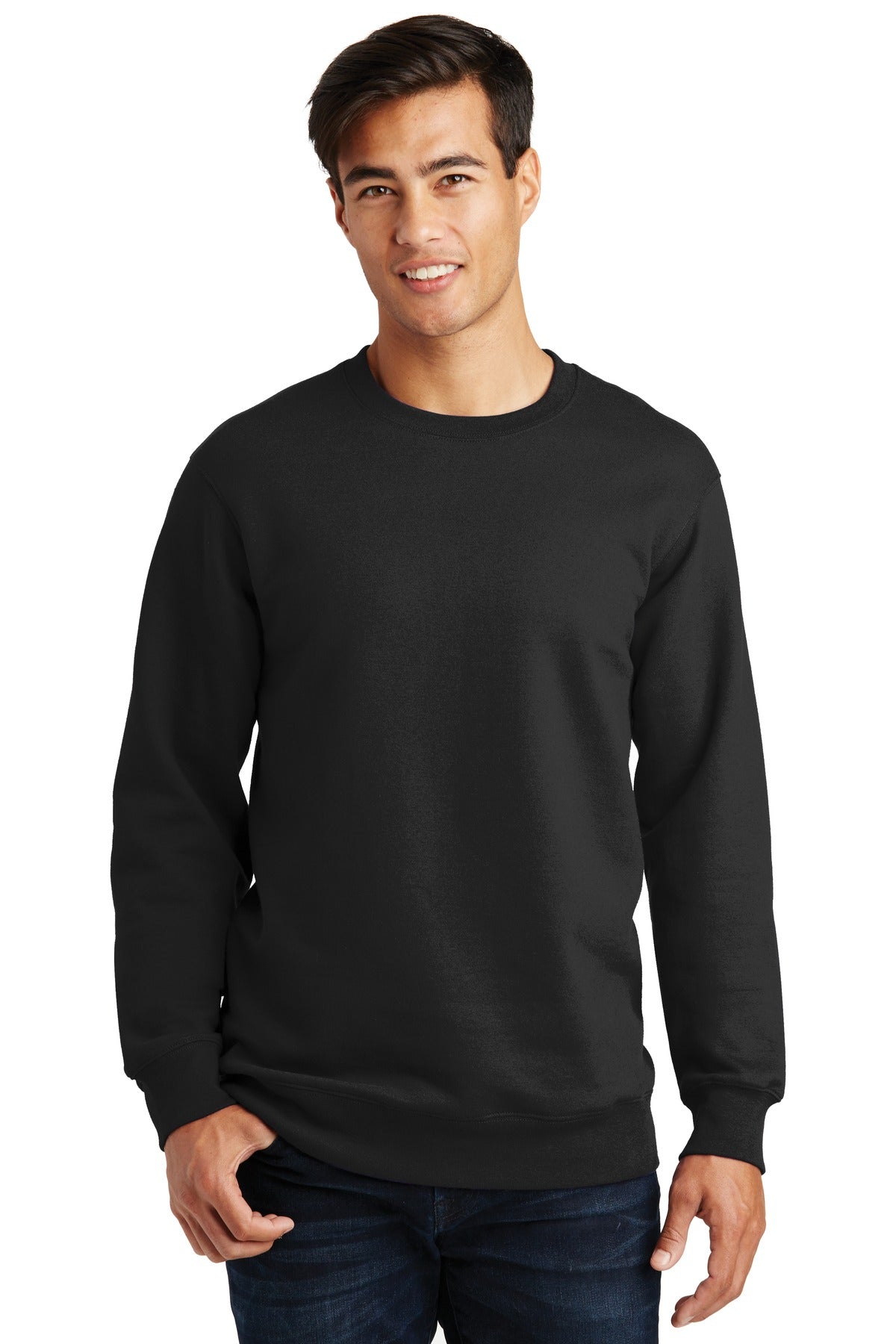 Port & Company® Fan Favorite Fleece Crewneck Sweatshirt. PC850 [Jet Black] - DFW Impression