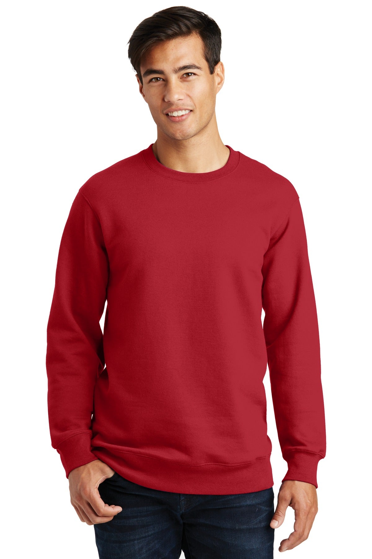 Port & Company® Fan Favorite Fleece Crewneck Sweatshirt. PC850 [Team Cardinal] - DFW Impression