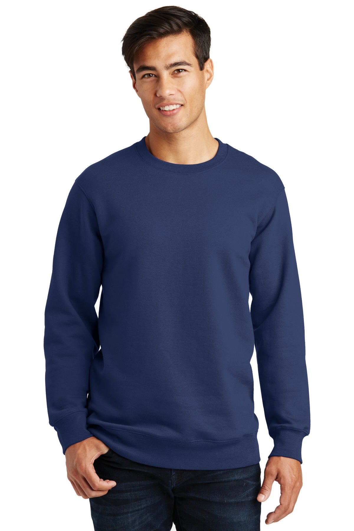 Port & Company® Fan Favorite Fleece Crewneck Sweatshirt. PC850 [Team Navy] - DFW Impression