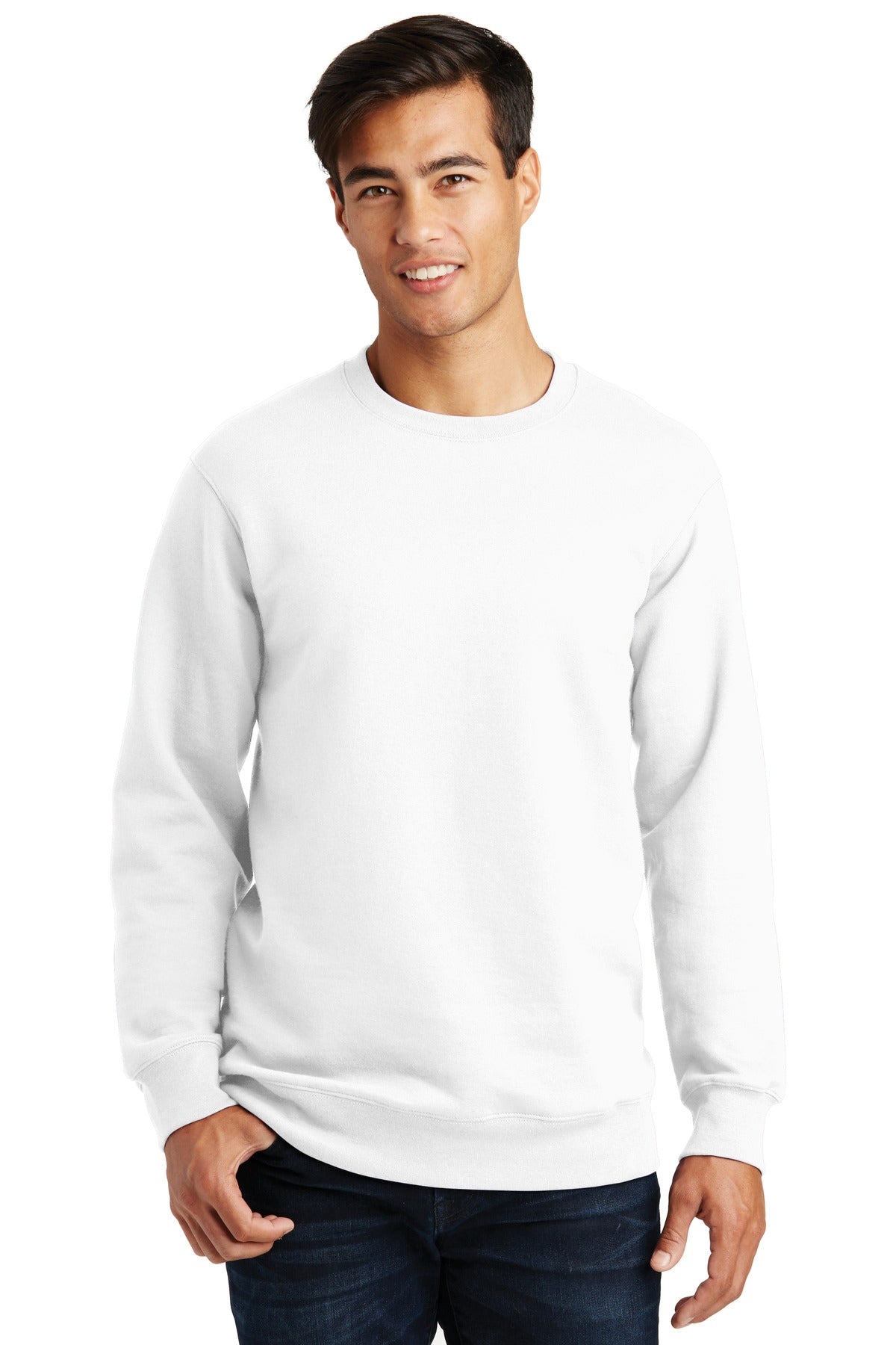 Port & Company® Fan Favorite Fleece Crewneck Sweatshirt. PC850 [White] - DFW Impression