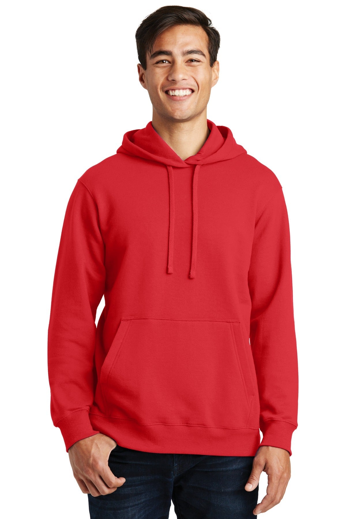 Port & Company® Fan Favorite Fleece Pullover Hooded Sweatshirt. PC850H [Bright Red] - DFW Impression