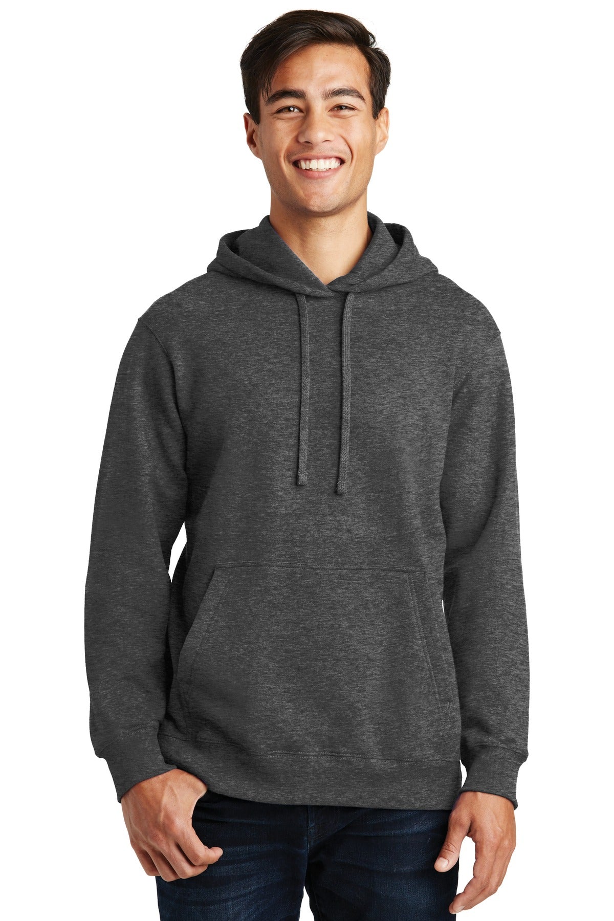 Port & Company® Fan Favorite Fleece Pullover Hooded Sweatshirt. PC850H [Dark Heather Grey] - DFW Impression