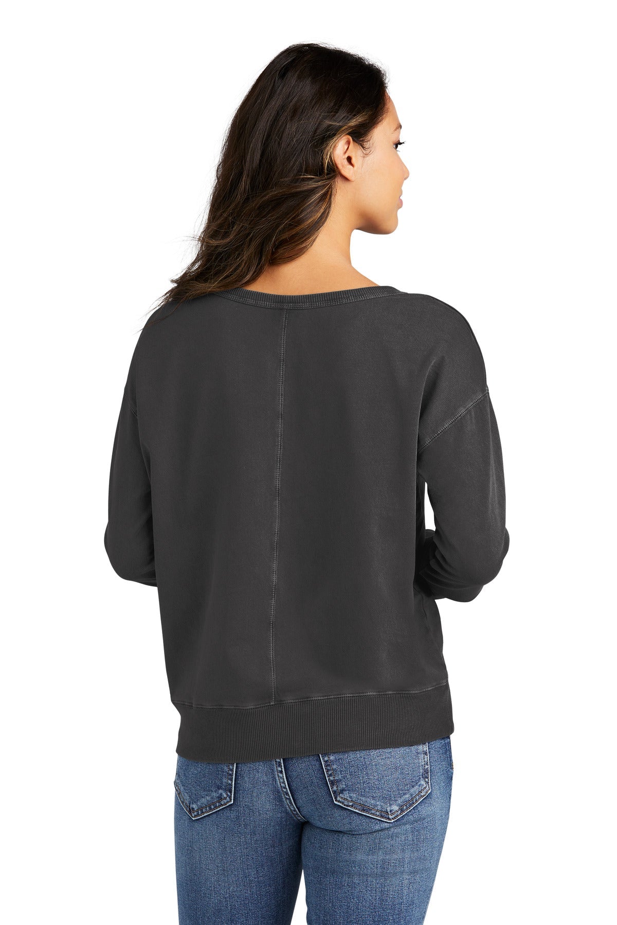 Port & Company® Ladies Beach Wash® Garment-Dyed V-Neck Sweatshirt LPC098V - DFW Impression