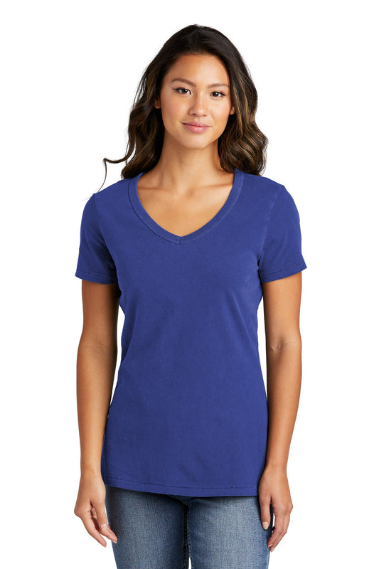 Port & Company® Ladies Beach Wash® Garment-Dyed V-Neck Tee LPC099V - DFW Impression