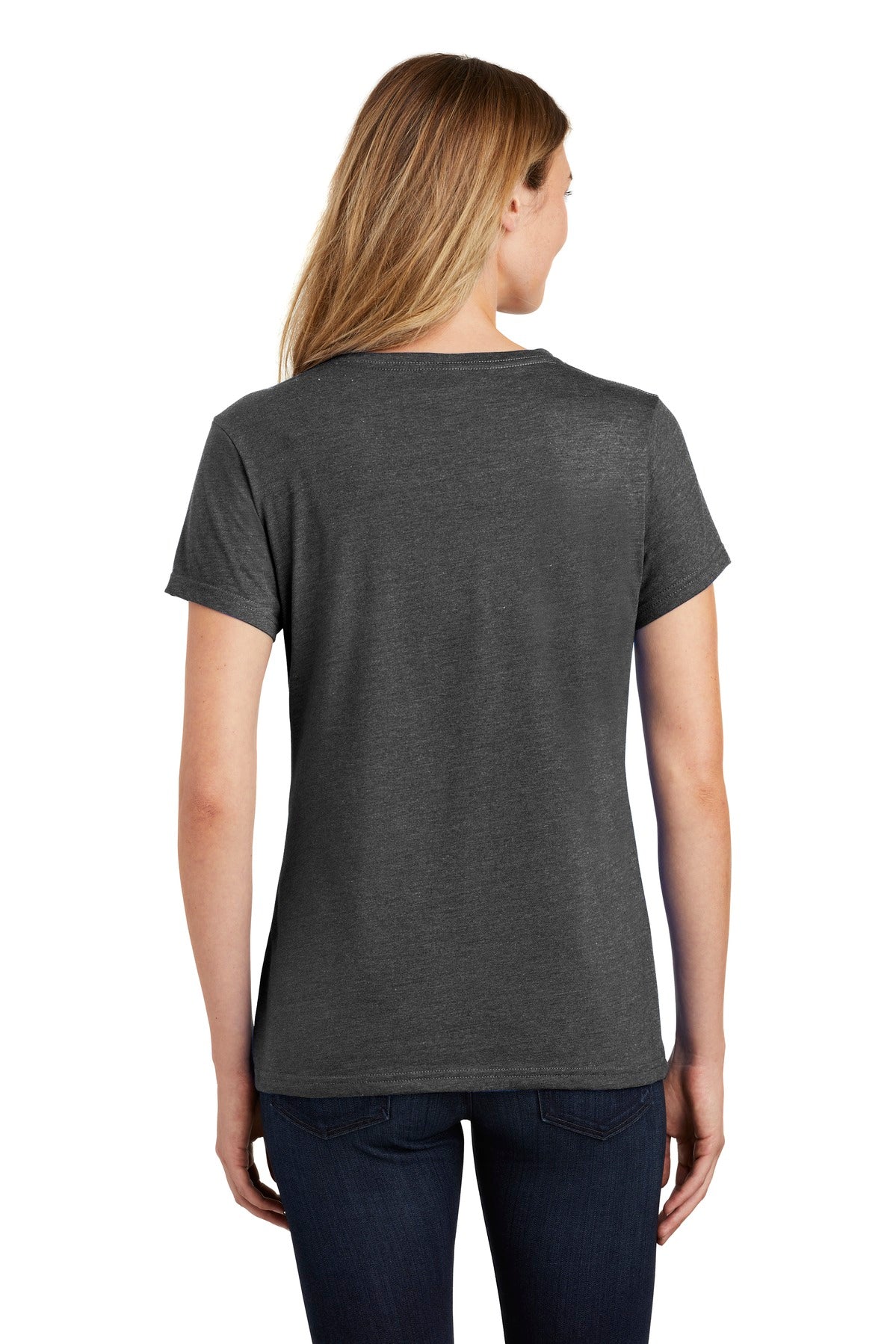 Port & Company ® Ladies Fan Favorite ™ Blend V-Neck Tee. LPC455V [Black Heather] - DFW Impression