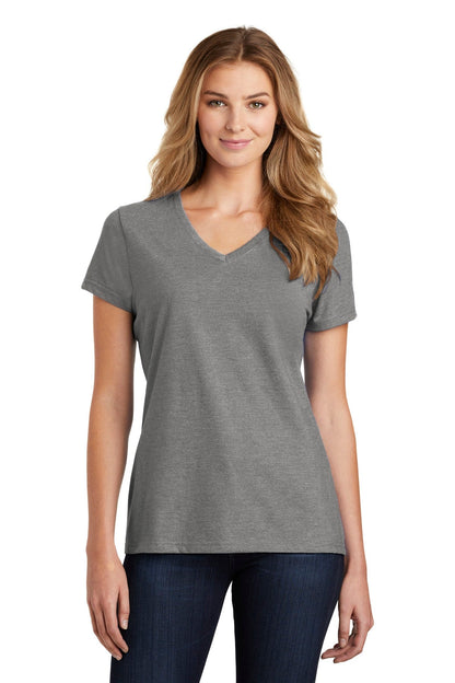 Port & Company ® Ladies Fan Favorite ™ Blend V-Neck Tee. LPC455V [Graphite Heather] - DFW Impression