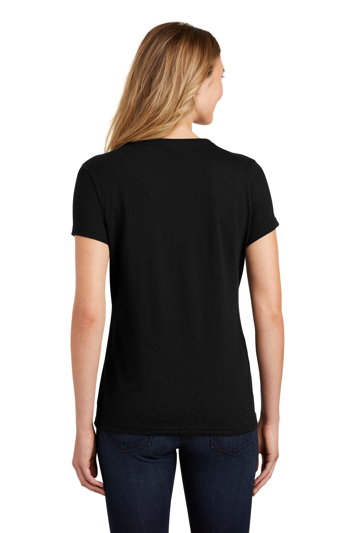 Port & Company ® Ladies Fan Favorite ™ Blend V-Neck Tee. LPC455V [Jet Black] - DFW Impression