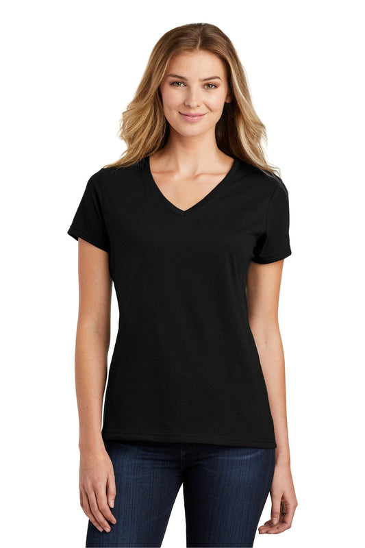 Port & Company ® Ladies Fan Favorite ™ Blend V-Neck Tee. LPC455V [Jet Black] - DFW Impression