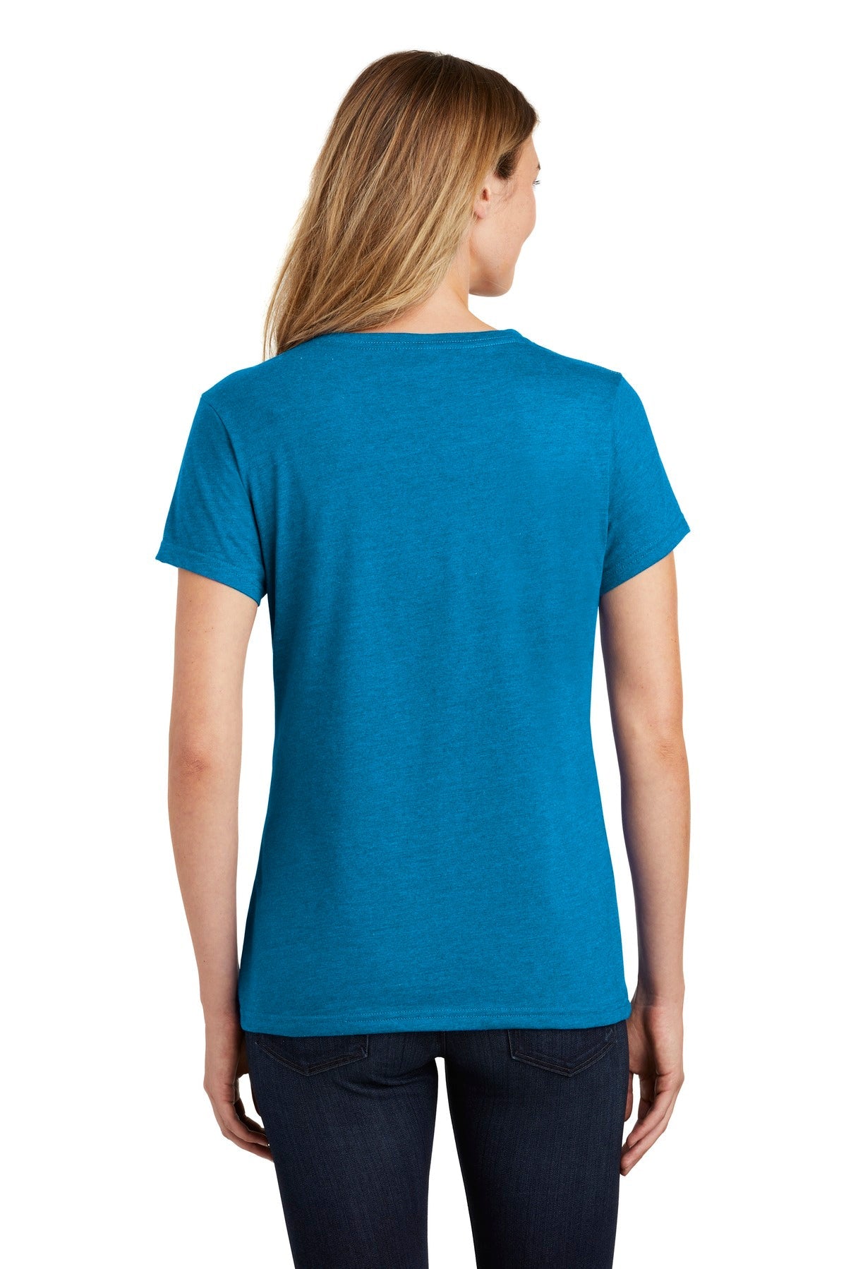 Port & Company ® Ladies Fan Favorite ™ Blend V-Neck Tee. LPC455V [Sapphire Heather] - DFW Impression