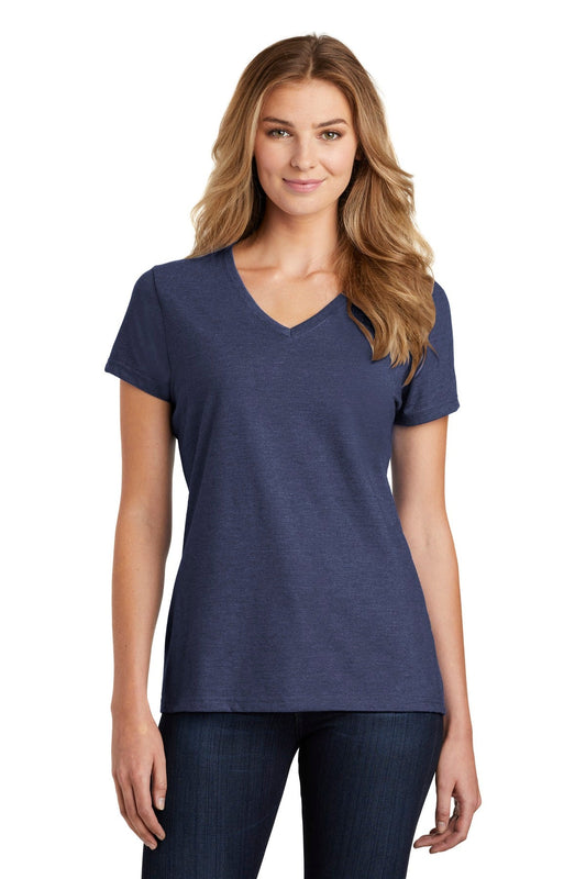 Port & Company ® Ladies Fan Favorite ™ Blend V-Neck Tee. LPC455V [Team Navy Heather] - DFW Impression