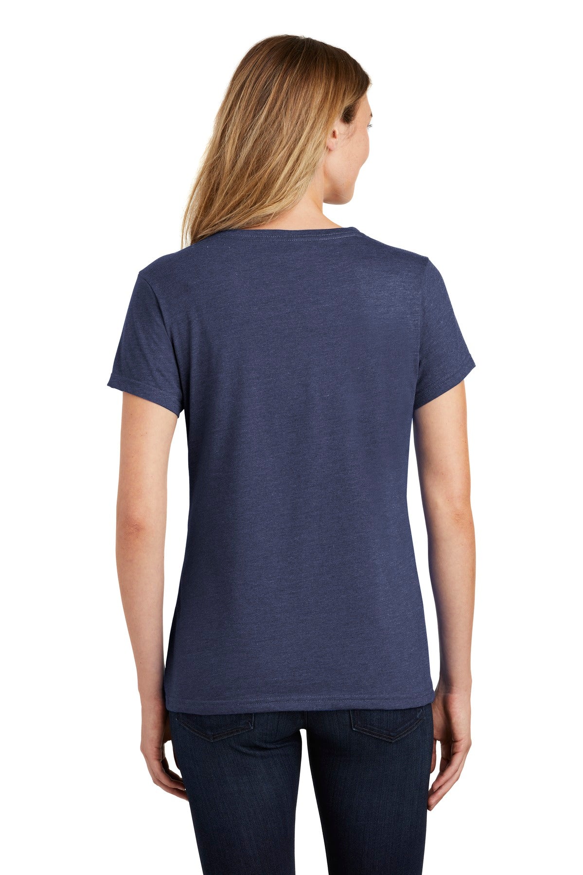 Port & Company ® Ladies Fan Favorite ™ Blend V-Neck Tee. LPC455V [Team Navy Heather] - DFW Impression