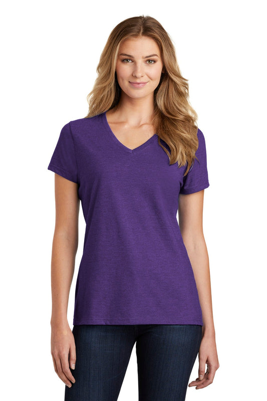 Port & Company ® Ladies Fan Favorite ™ Blend V-Neck Tee. LPC455V [Team Purple Heather] - DFW Impression