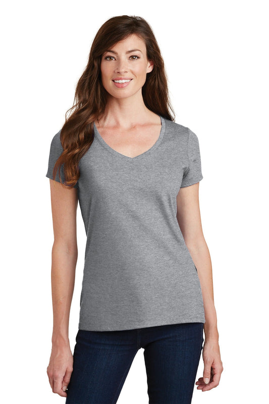 Port & Company® Ladies Fan Favorite V-Neck Tee. LPC450V [Athletic Heather] - DFW Impression