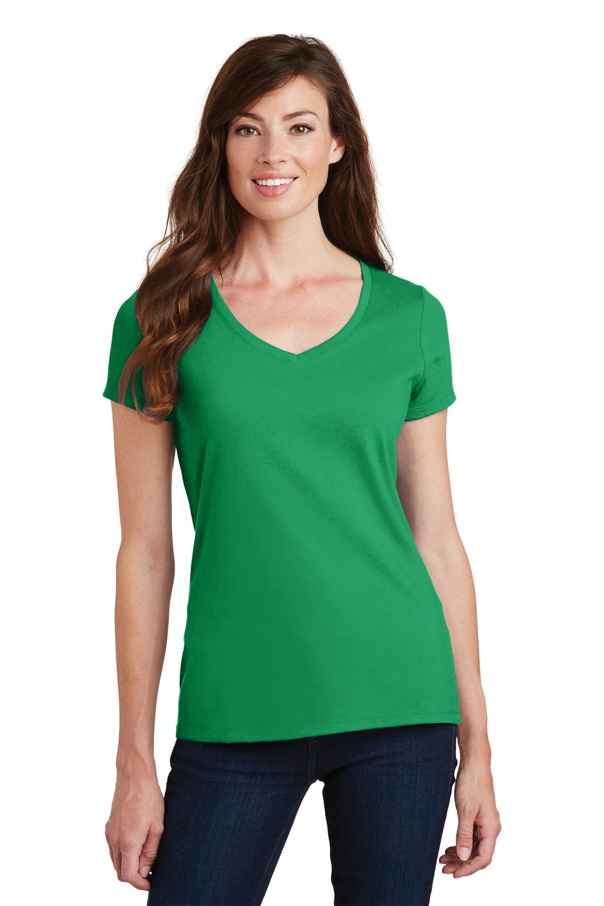 Port & Company® Ladies Fan Favorite V-Neck Tee. LPC450V [Athletic Kelly] - DFW Impression