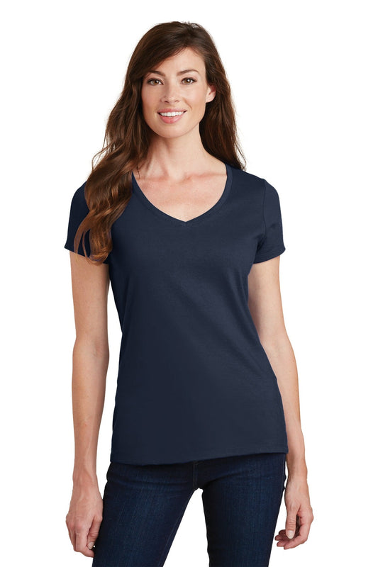 Port & Company® Ladies Fan Favorite V-Neck Tee. LPC450V [Deep Navy] - DFW Impression