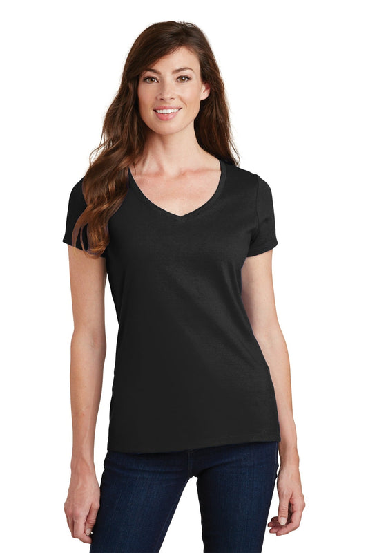 Port & Company® Ladies Fan Favorite V-Neck Tee. LPC450V [Jet Black] - DFW Impression