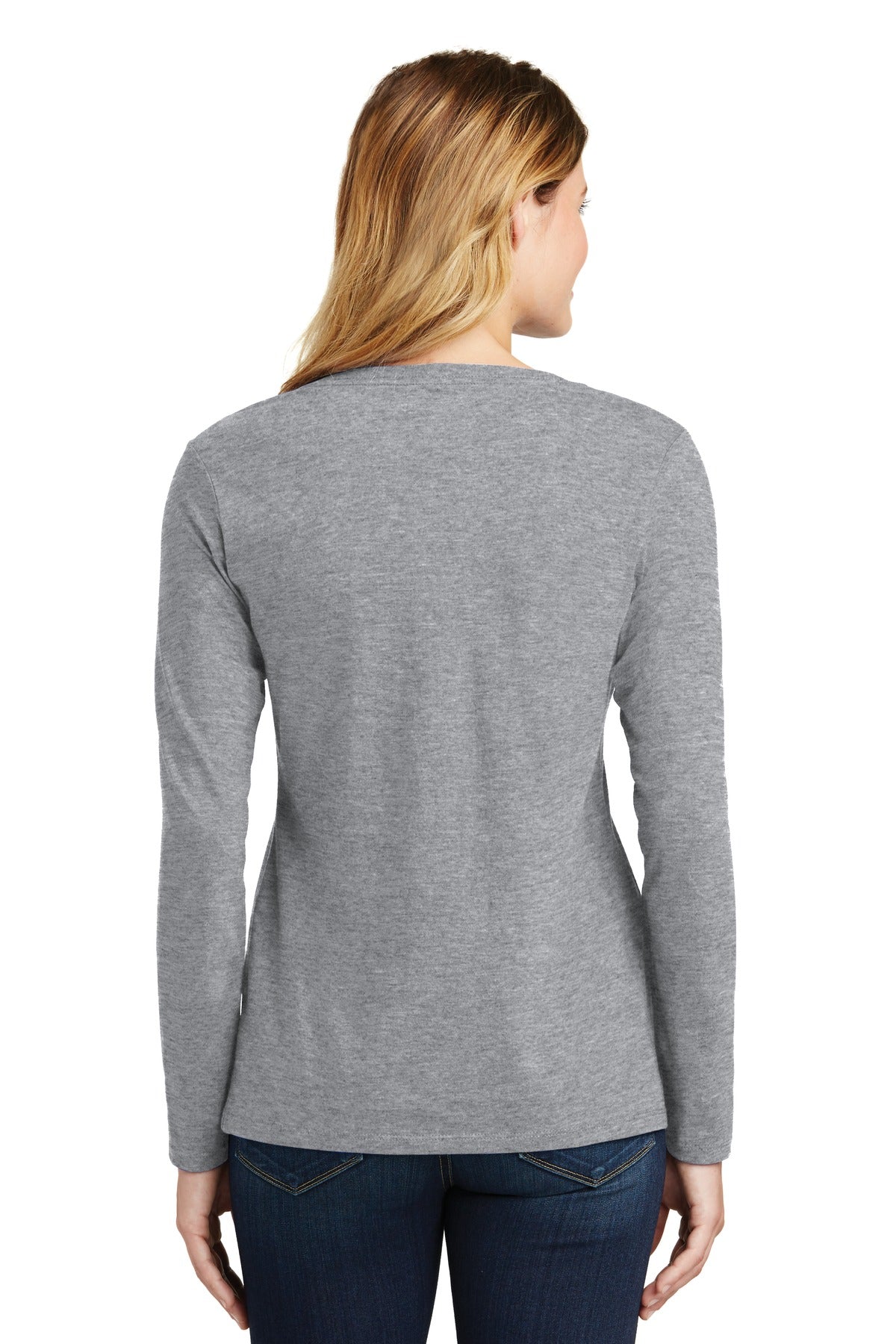 Port & Company® Ladies Long Sleeve Fan Favorite V-Neck Tee. LPC450VLS - DFW Impression