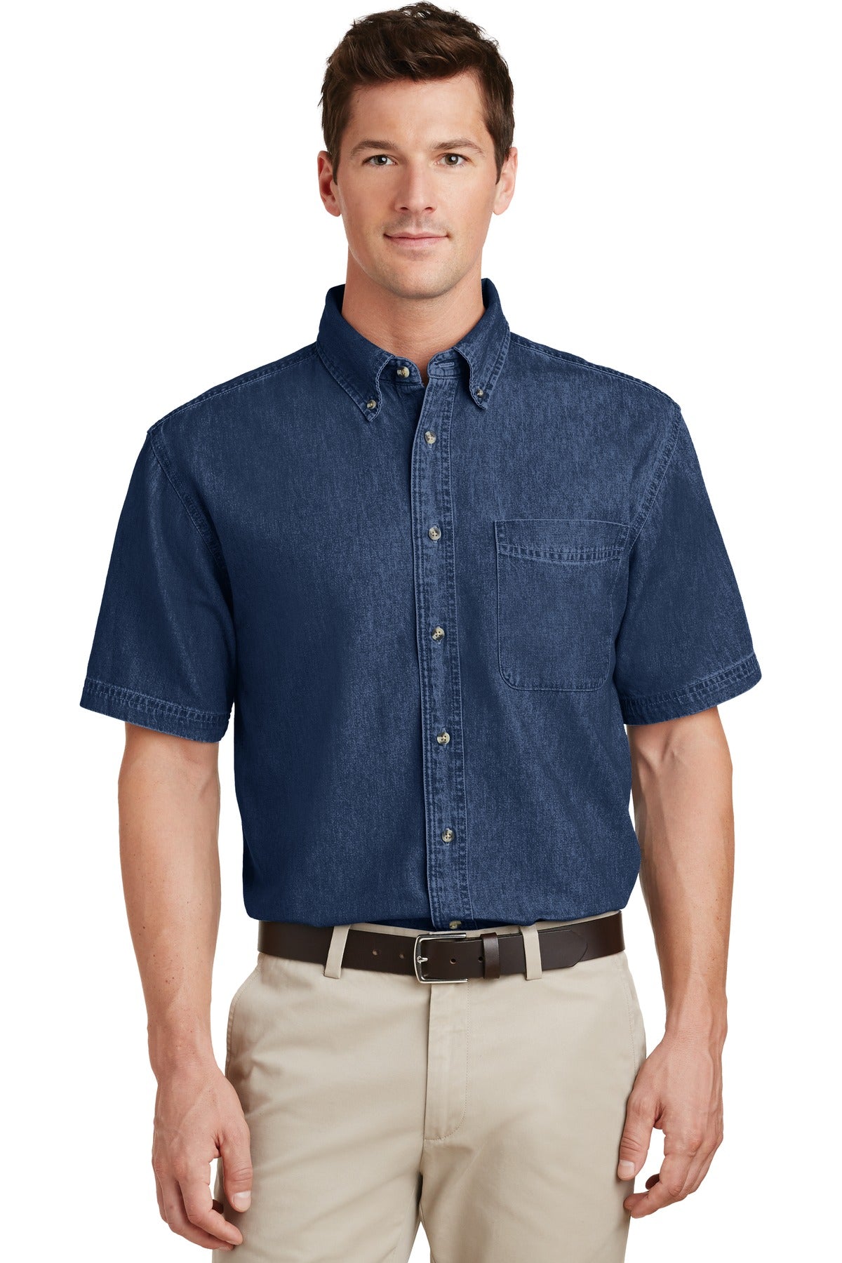 Port & Company® - Short Sleeve Value Denim Shirt. SP11 - DFW Impression