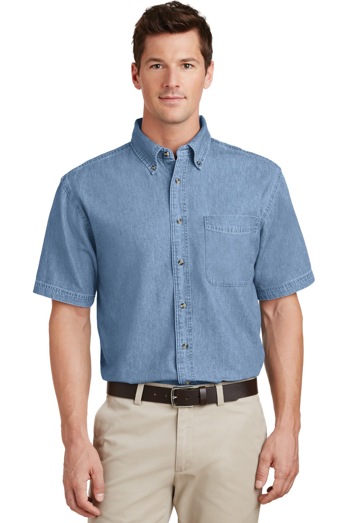 Port & Company® - Short Sleeve Value Denim Shirt. SP11 - DFW Impression