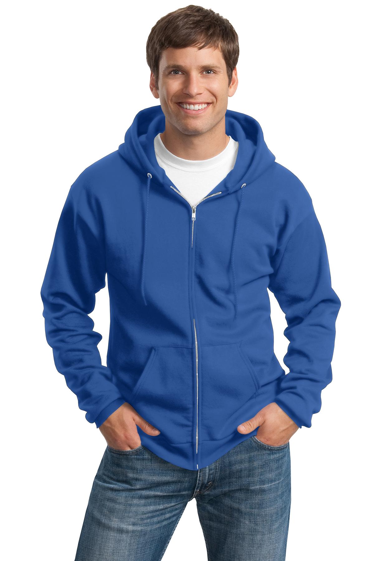 Port & Company® Tall Essential Fleece Full-Zip Hooded Sweatshirt. PC90ZHT - DFW Impression