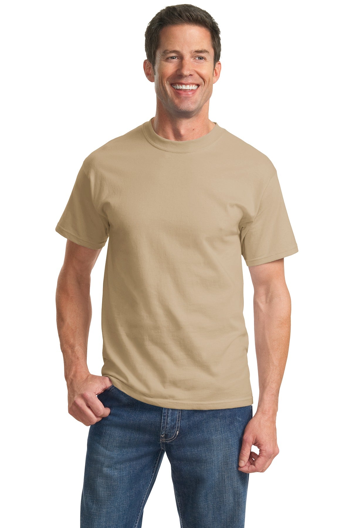 Port & Company® - Tall Essential Tee. PC61T [Light Sand] - DFW Impression