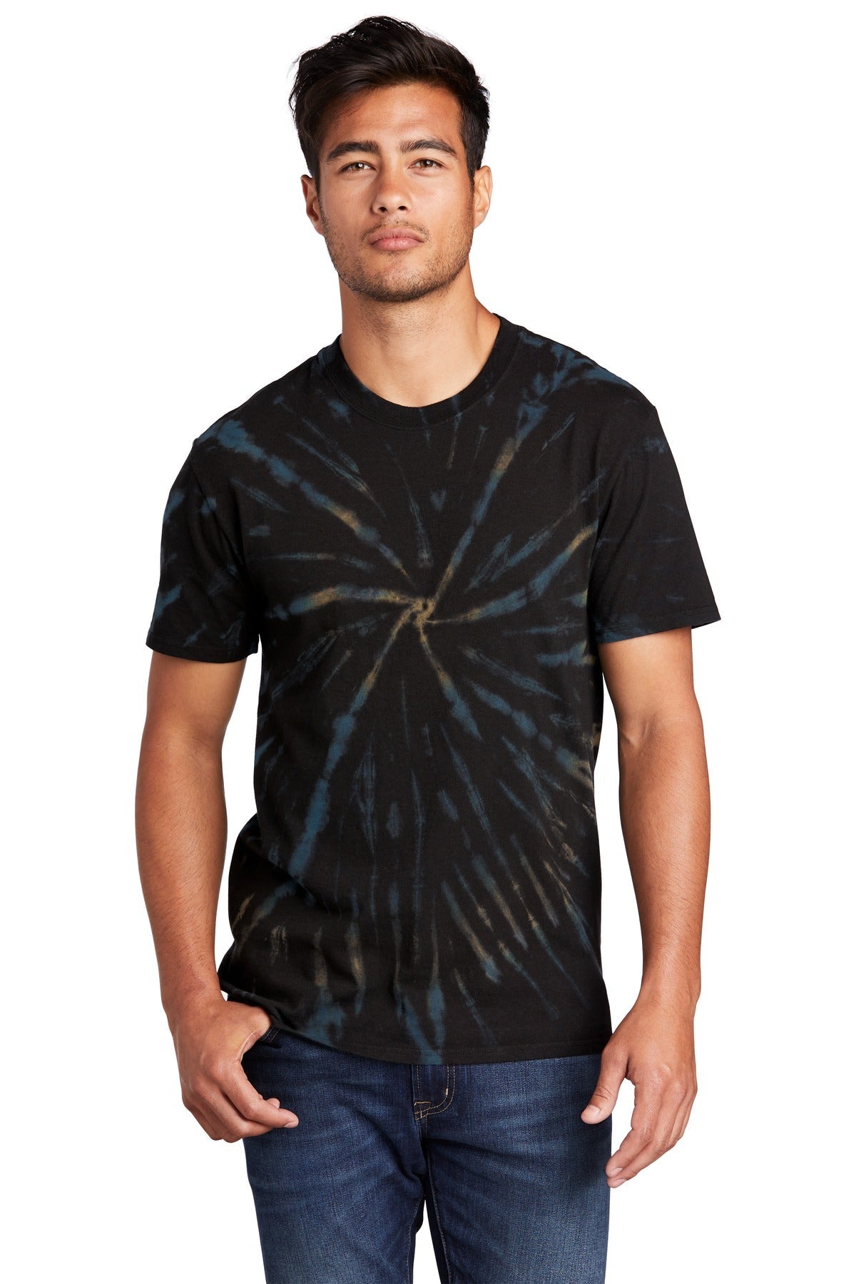 Port & Company® - Tie-Dye Tee. PC147 [Black Galaxy Spiral] - DFW Impression