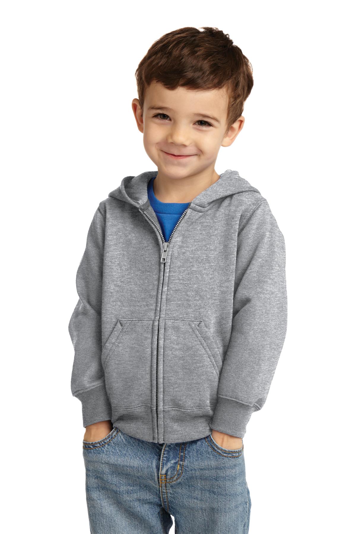 Port & Company® Toddler Core Fleece Full-Zip Hooded Sweatshirt. CAR78TZH - DFW Impression