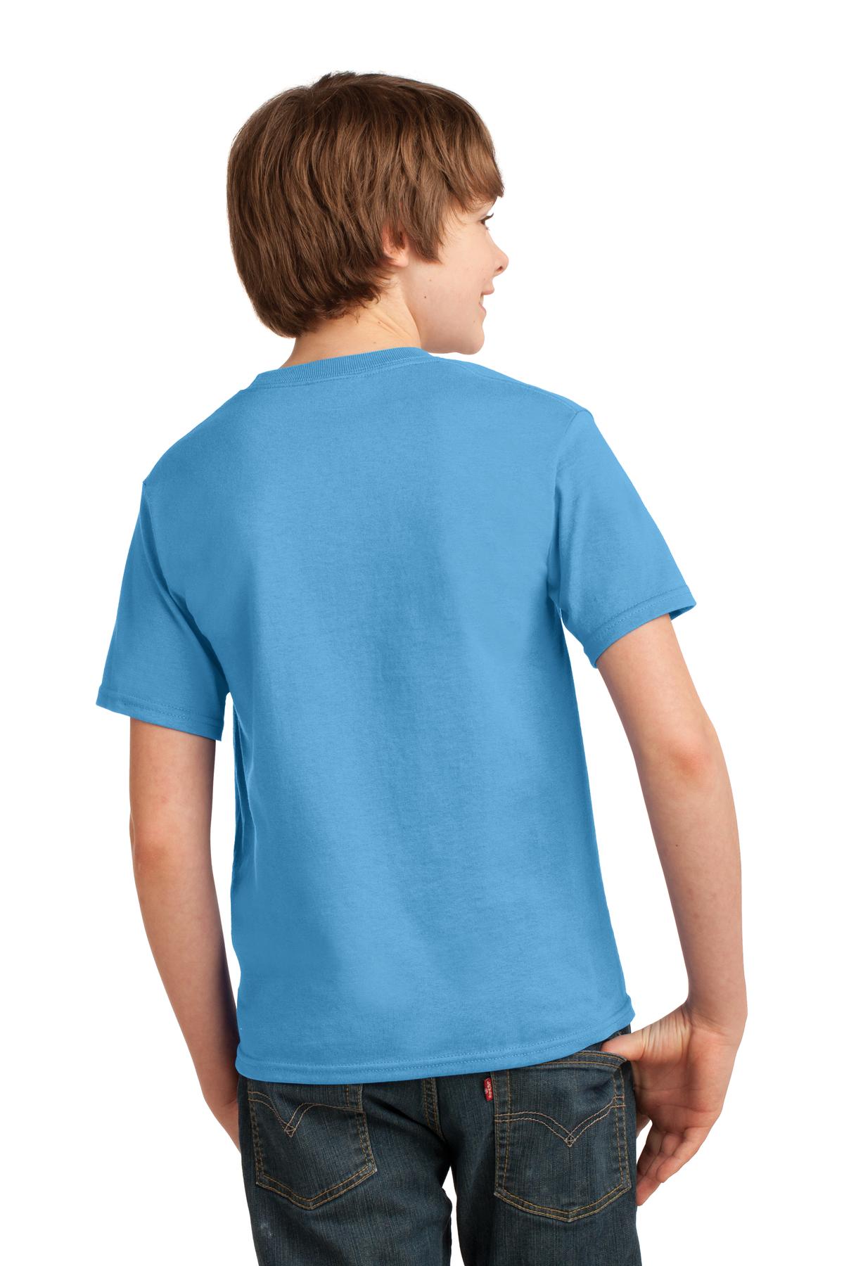 Port & Company® - Youth Essential Tee. PC61Y [Aquatic Blue] - DFW Impression