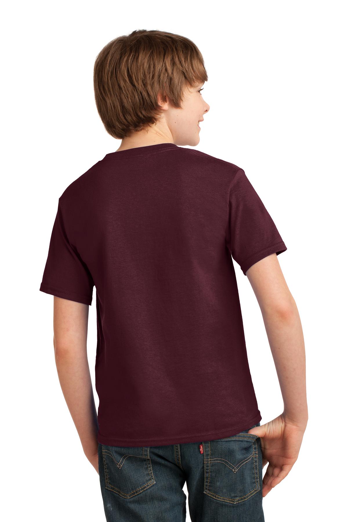 Port & Company® - Youth Essential Tee. PC61Y [Athletic Maroon] - DFW Impression