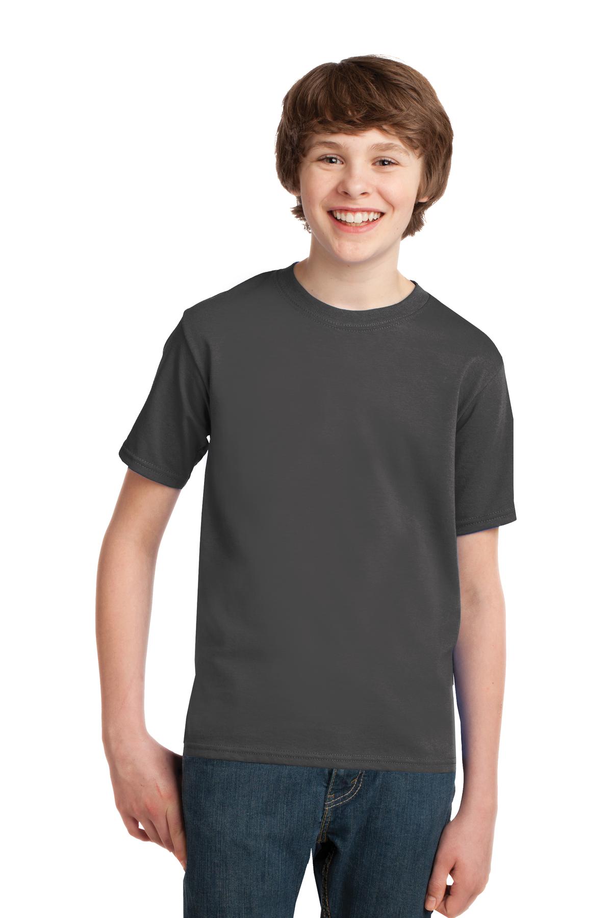 Port & Company® - Youth Essential Tee. PC61Y [Charcoal] - DFW Impression