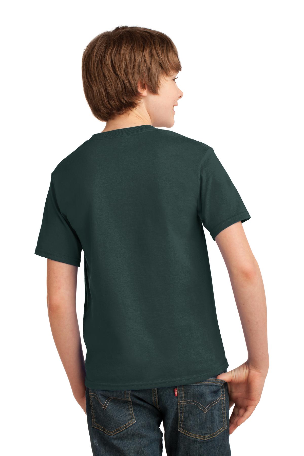 Port & Company® - Youth Essential Tee. PC61Y [Dark Green] - DFW Impression