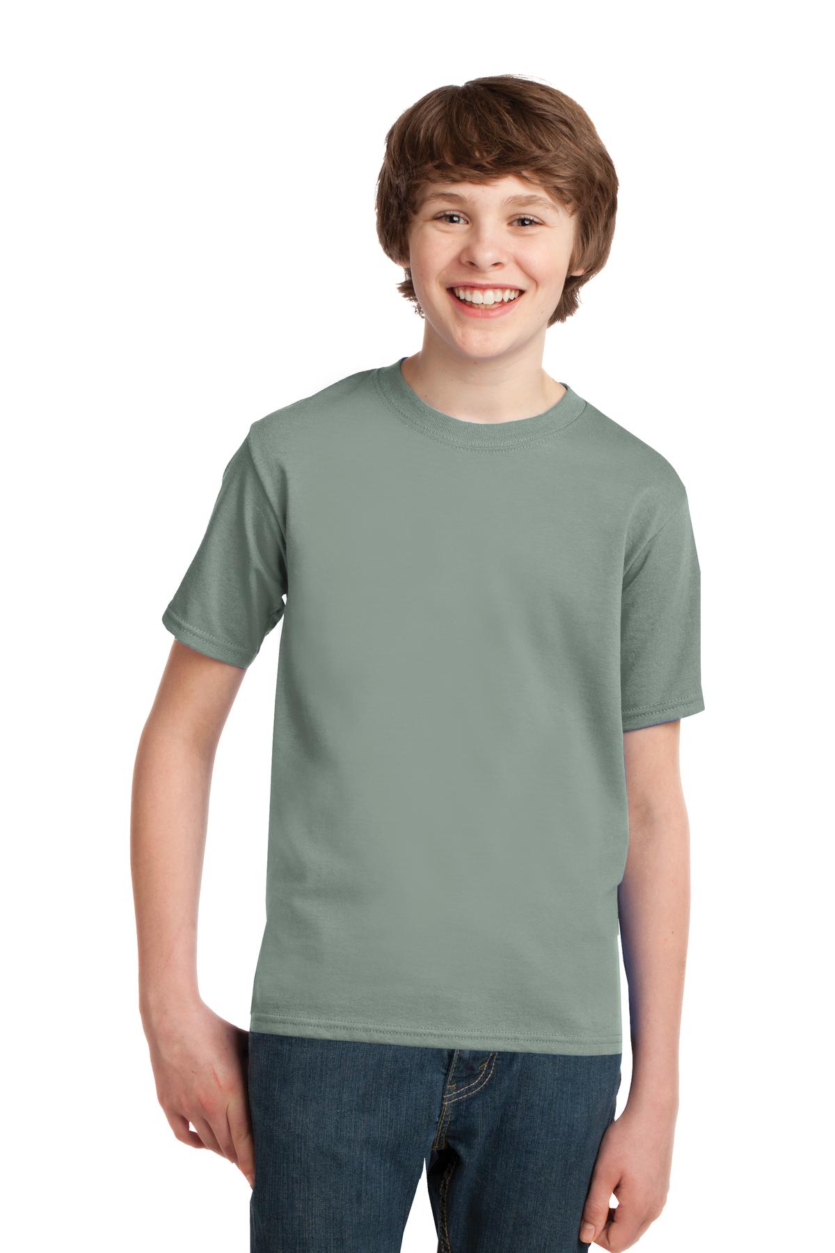 Port & Company® - Youth Essential Tee. PC61Y [Stonewashed Green] - DFW Impression