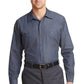 Red Kap® Long Size, Long Sleeve Striped Industrial Work Shirt. CS10LONG - DFW Impression