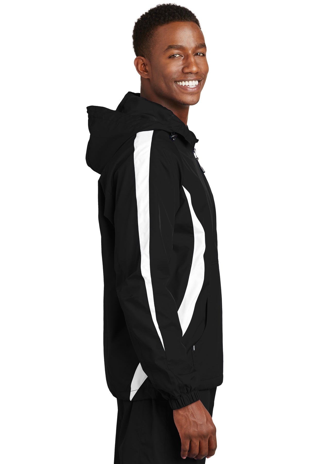 Sport Tek Colorblock Raglan Anorak. JST63