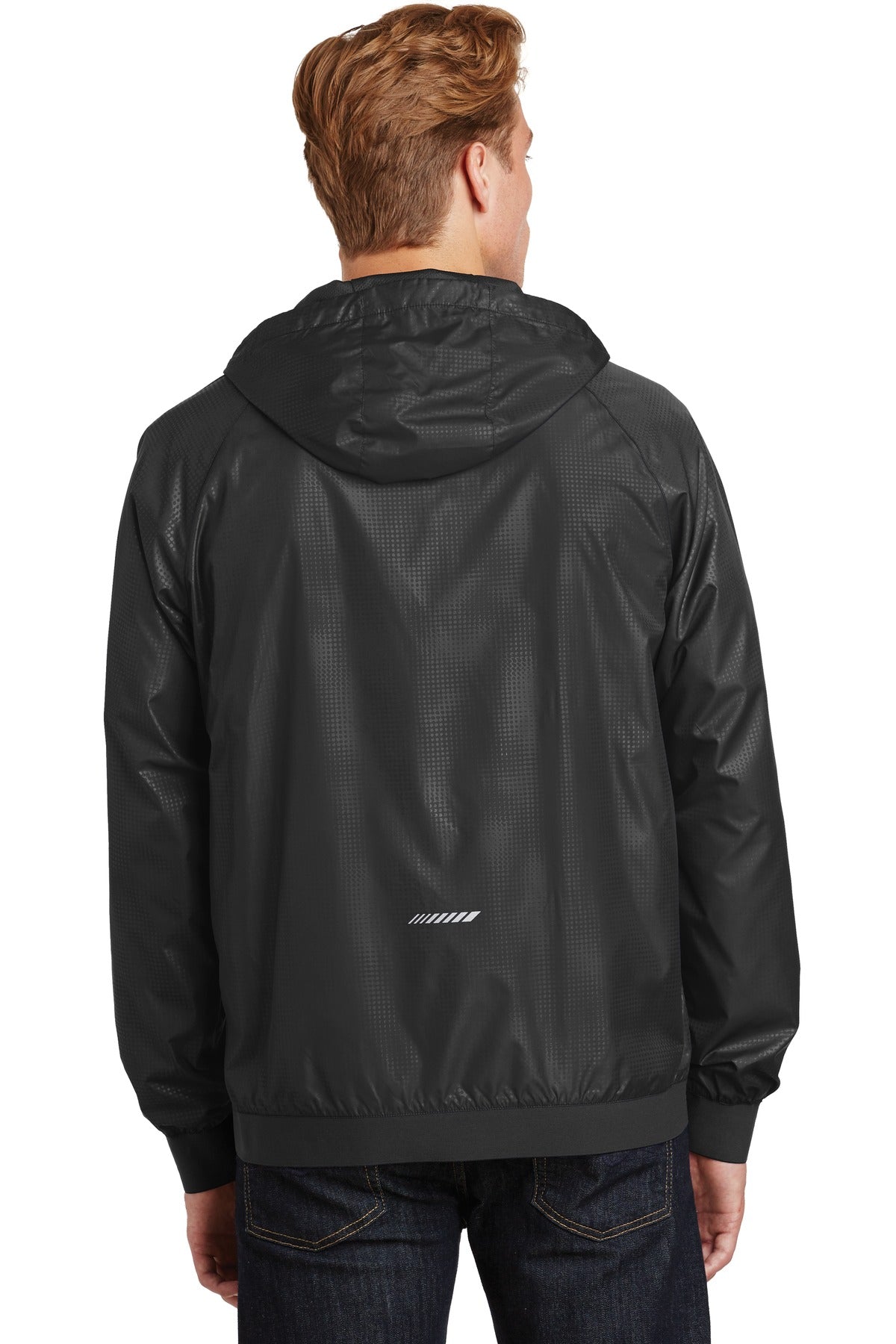 Sport-Tek® Embossed Hooded Wind Jacket. JST53 - DFW Impression
