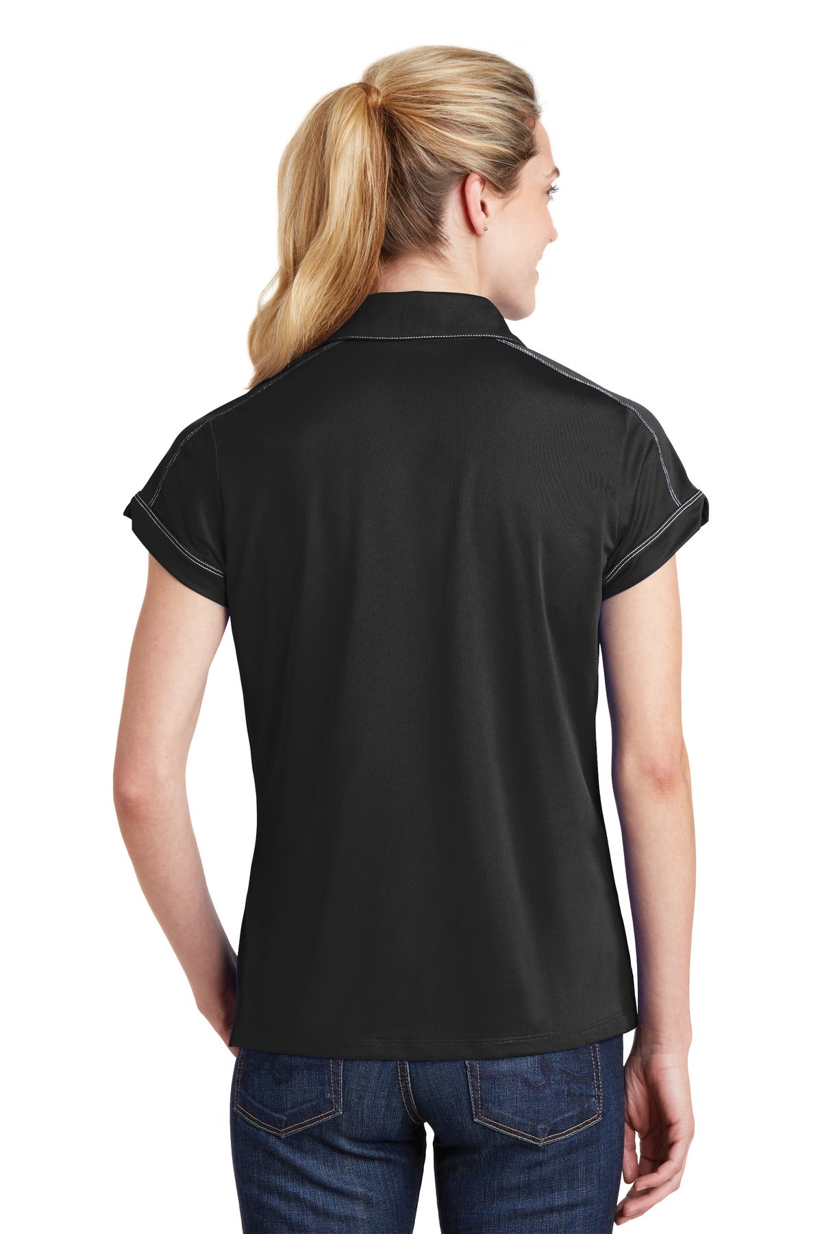 Sport-Tek® Ladies Contrast Stitch Micropique Sport-Wick® Polo. LST659 - DFW Impression