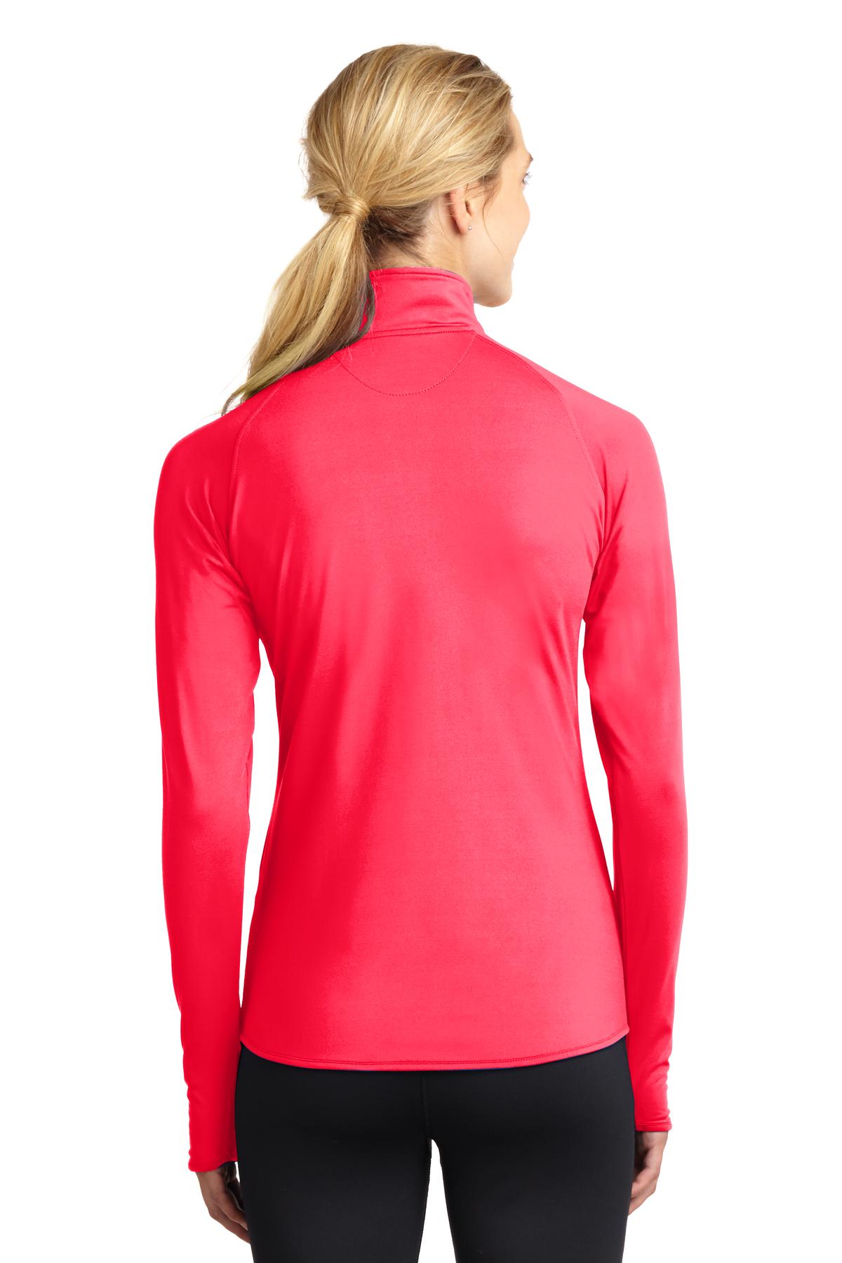 Sport-Tek® Ladies Sport-Wick® Stretch 1/2-Zip Pullover. LST850 [Hot Co –  DFW Impression