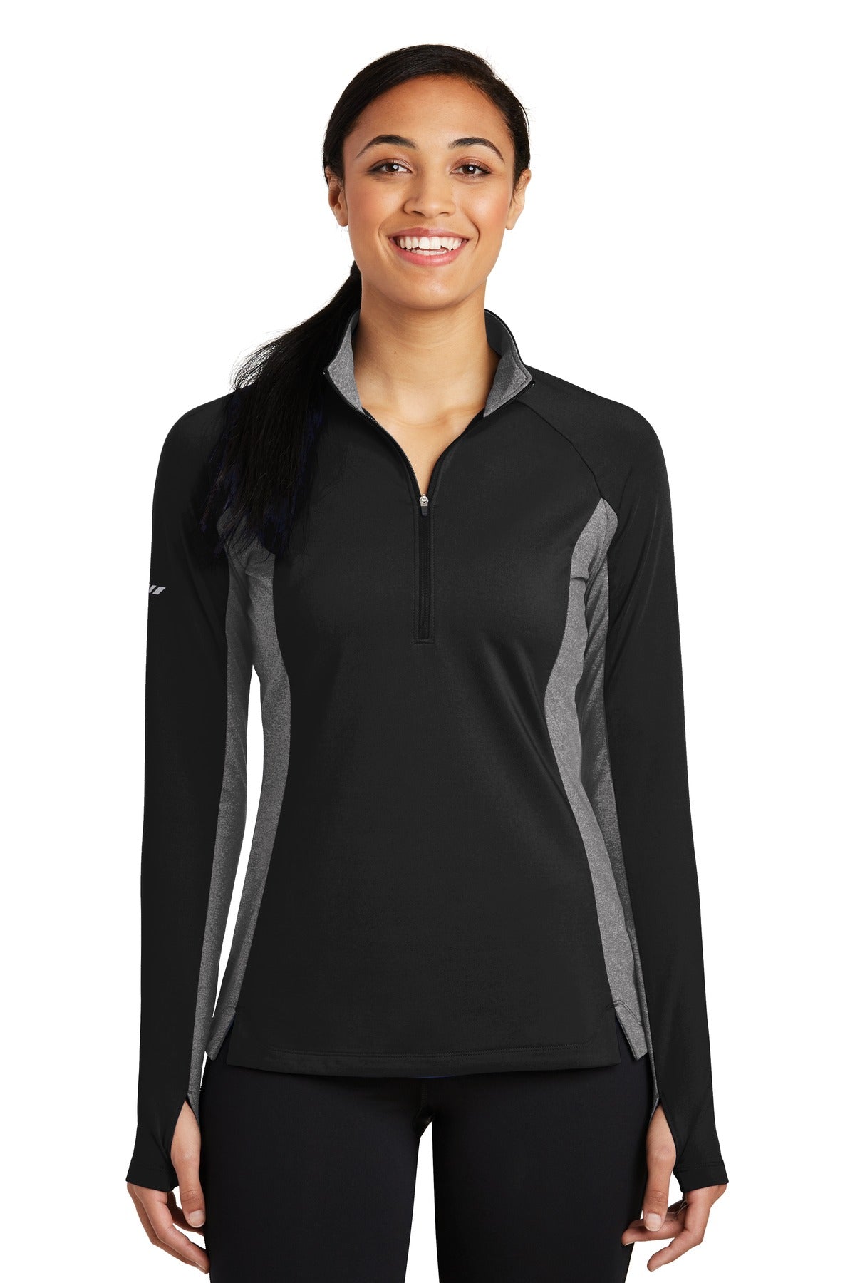 Sport-Tek® Ladies Sport-Wick® Stretch Contrast 1/2-Zip Pullover. LST854 - DFW Impression